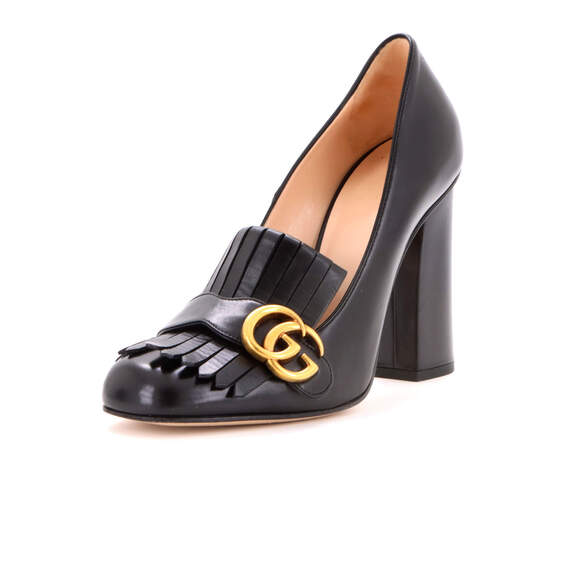 Gucci Shoes - Gucci Women's GG Marmont Fringed Pumps Leather